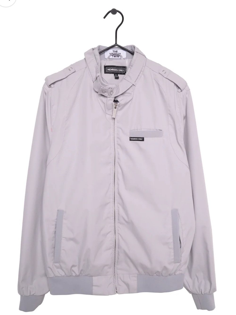 Members Only Men's Gray Lightweight Bomber Jacket